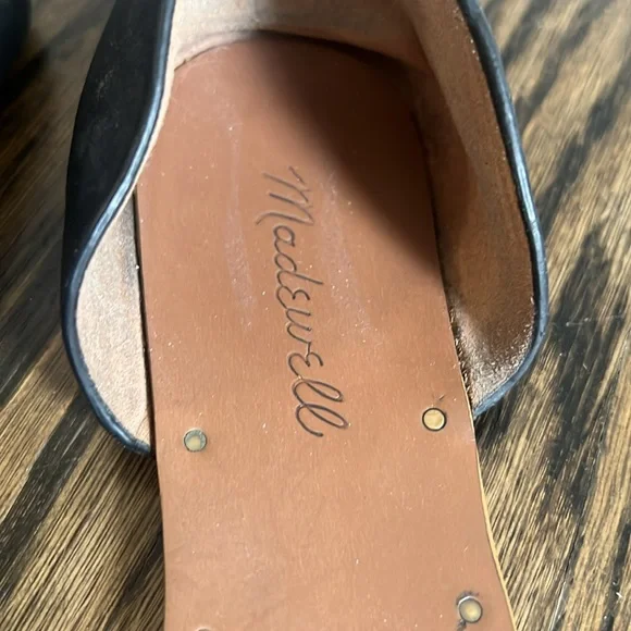 Madewell | (8) Thea D'Orsay Open Toe Flat Sandals Black Leather - Picture 8 of 8